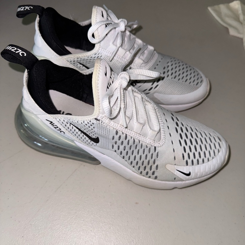 Nike Air Max 270 White Black Athletic Shoes